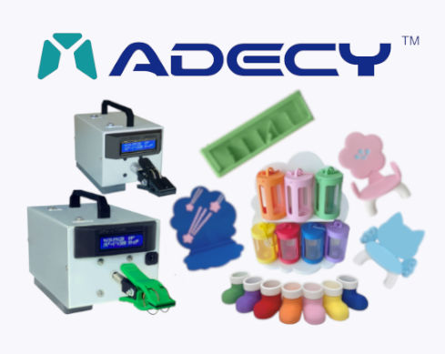 (株)ニッシンの新規事業展開「ADECY」についての説明画像。ADECYのロゴ、ねじろうくん、推し活グッズが載っている