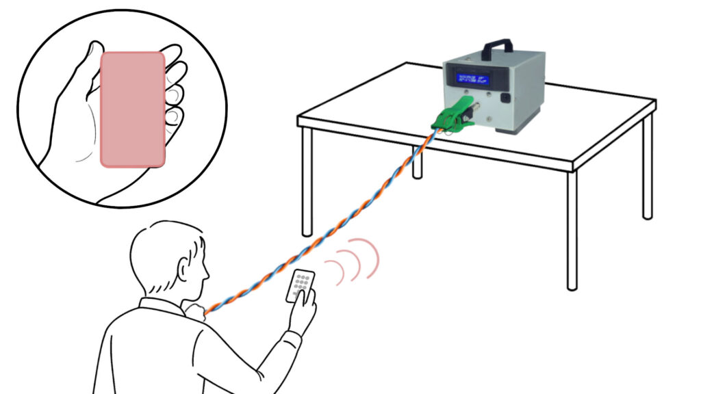 ねじろうくんをリモコン操作している画像